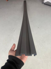 Riflaj decorativ din duropolimer, gri inchis, 290 x 11,5 x 0,8 cm