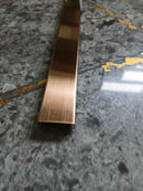 Profil inox U , 23 MM,  lungime 244 cm, BRONZ satin