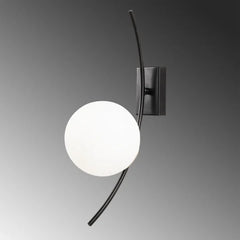 Aplica de Perete Hilal Soclu E27, Max. 60W, Culoare Negru / Alb- q-home.ro
