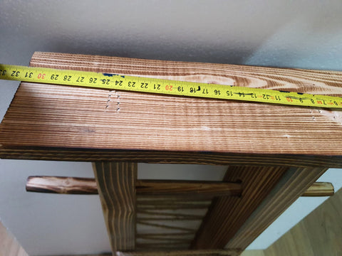Suport din lemn natural pentru hartie igienica, 64 x 33 x 10 cm