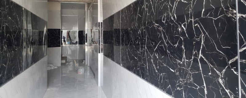 PANOU DECORATIV PVC imitatie marmura , BLACK, 122 x 244 cm- Cu ridicare personala din depozit!!!