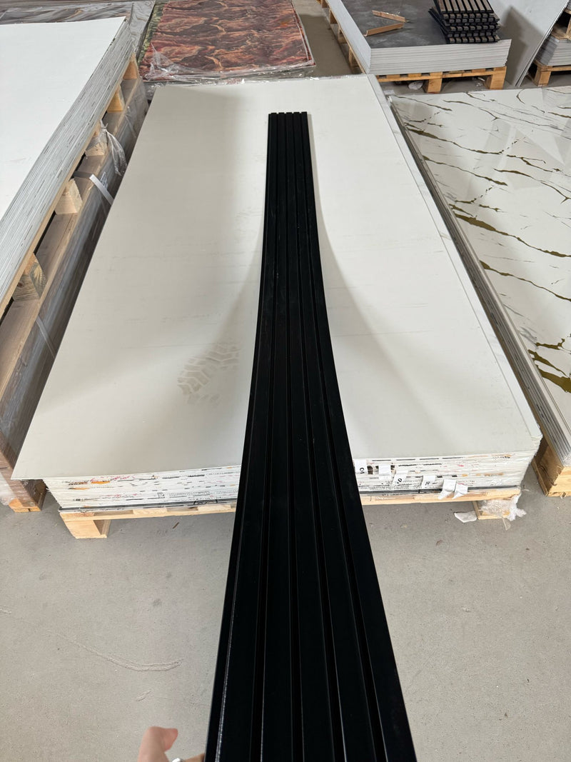 RIFLAJ POLIMER DUR NEGRU- D407-303, 290 x 20 x 1,1 cm
