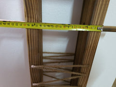 Suport din lemn natural pentru hartie igienica, 64 x 33 x 10 cm