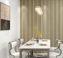 Panouri acustice  decorative - lamele polimer dur,Gri, LAN 104, 280 x 35 x 1,8 cm- q-home.ro