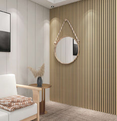 Panouri acustice  decorative - lamele polimer dur, LAN 101, 280 x 35 x 1,8 cm- q-home.ro