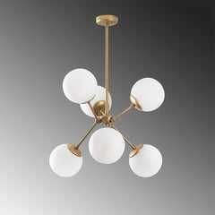 Candelabru De Lux, Auriu / Alb- q-home.ro
