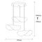 Lustra NITID, metal, Negru-alb- q-home.ro