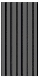 Panouri acustice  decorative - lamele polimer dur, LAN 107, 280 x 35 x 1,8 cm