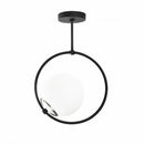 Lustra Dolunay ,E27, Max. 40W, Culoare Negru / Alb- q-home.ro
