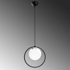 Lustra Dolunay , Soclu E27, Max 40W, Culoare Negru / Alb- q-home.ro