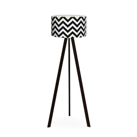 Lampadar trepied modern, Insignio, alb / negru, 140X38, 1xE27