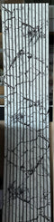 Riflaj decorativ din polistiren, alb / negru, LBX 012, 270 x 60 x 1,5 cm- q-home.ro