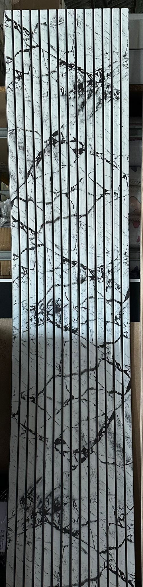 Riflaj decorativ din polistiren, alb / negru, LBX 012, 270 x 60 x 1,5 cm- q-home.ro