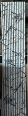 Riflaj decorativ din polistiren, alb / negru, LBX 012, 270 x 60 x 1,5 cm