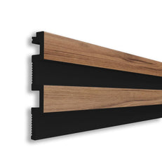 Riflaj decorativ din duropolimer, lemn deschis, 290 x 11,5 x 0,8 cm