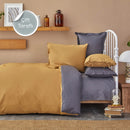 Lenjerie de pat Karaca Home Basic Muștar Antracit- q-home.ro
