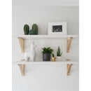 Set 2 Raft de perete cu picior din lemn natur- q-home.ro