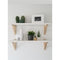 Set 2 Raft de perete cu picior din lemn natur- q-home.ro