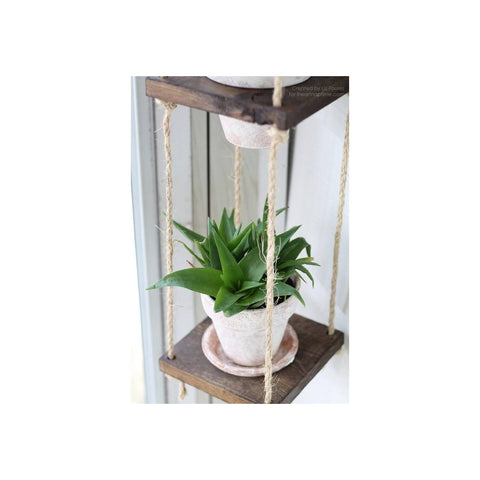 Suport pentru flori din lemn natural