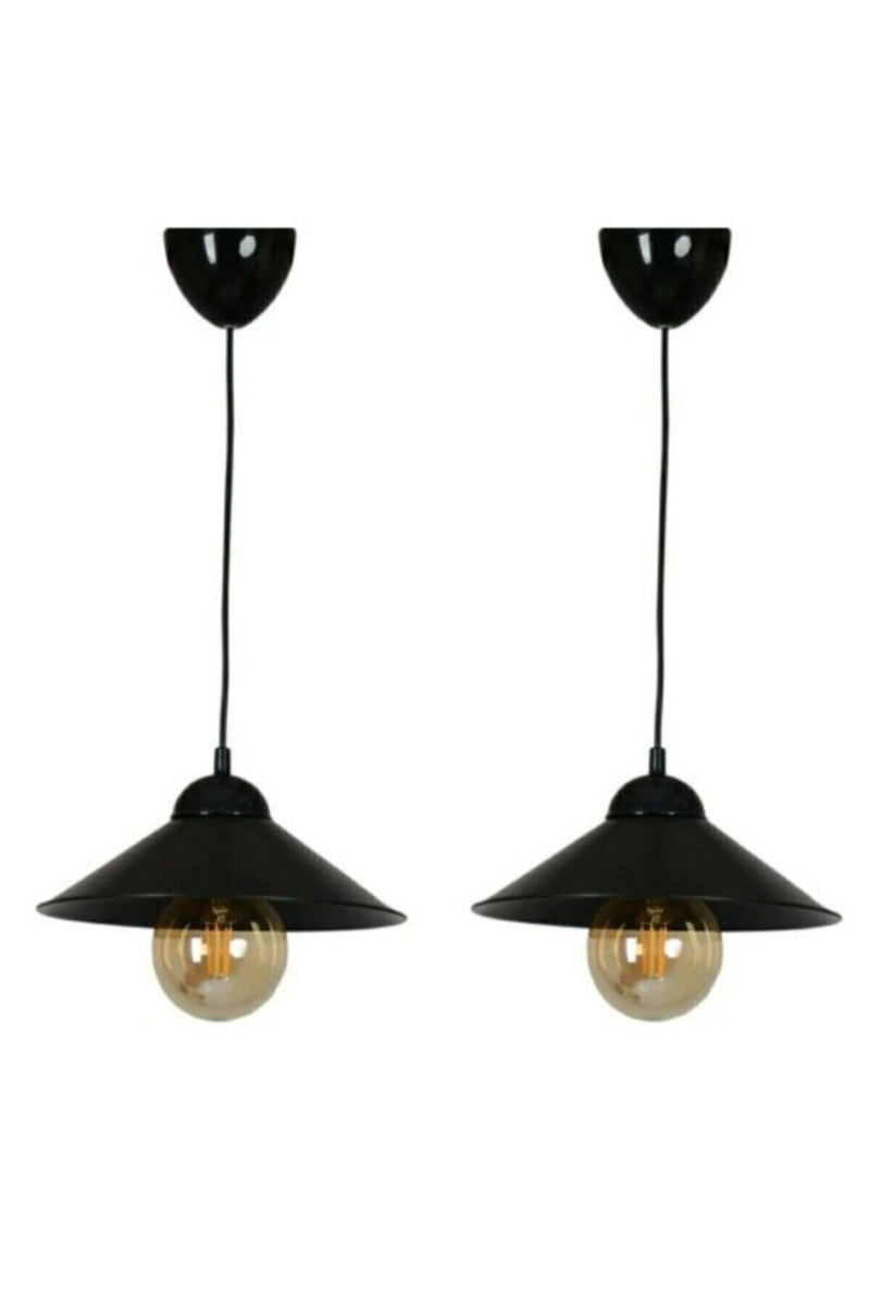 Set de 2  Pendule Ufo negru- q-home.ro