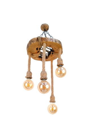 Candelabru din lemn natural