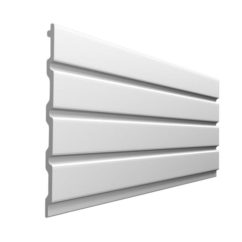 Riflaj decorativ din duropolimer, alb, 290 x 20,3 x 1 cm