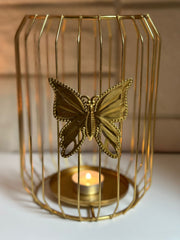 Suport decorativ cu fluture gold- q-home.ro