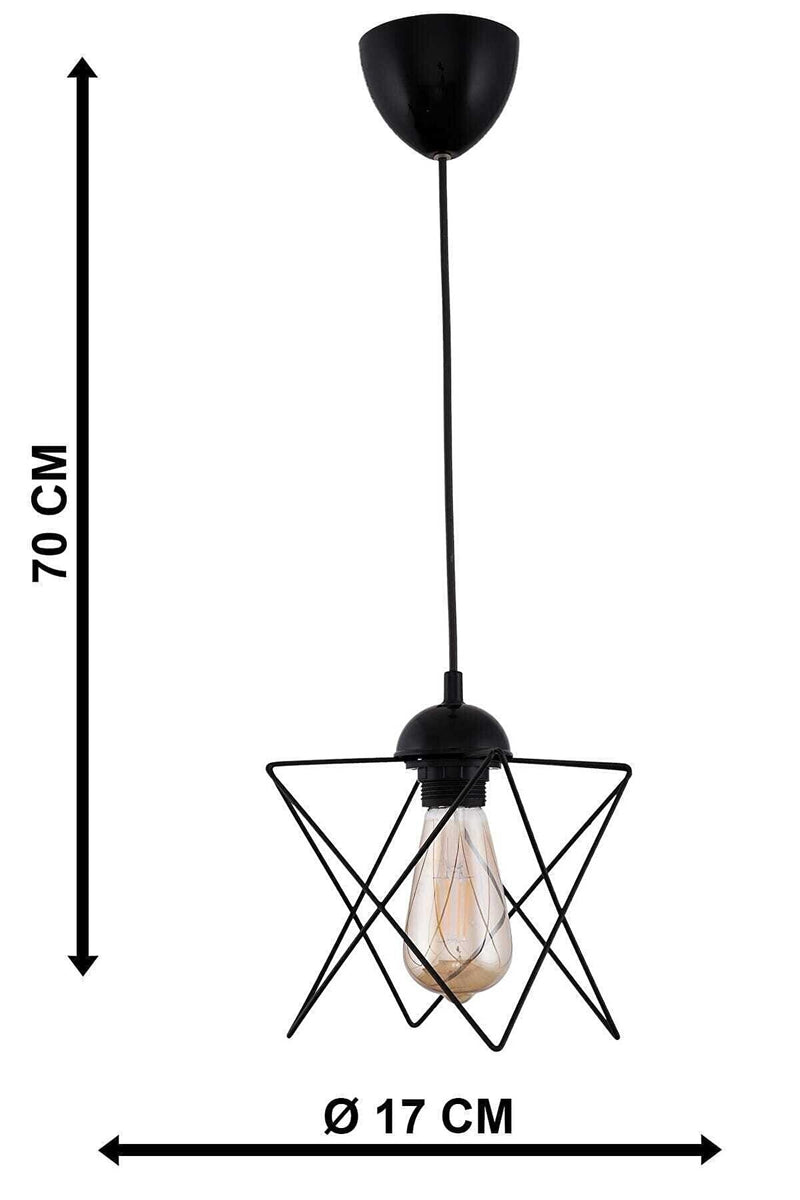 Set 3  Candelabre Zig-Zag negru- q-home.ro