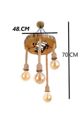 Candelabru din lemn natural