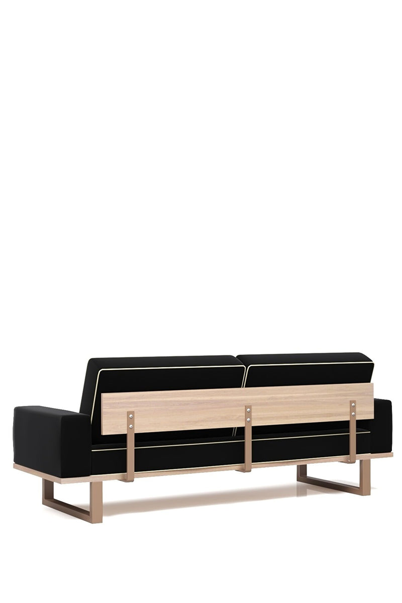 Canapea New Line 3 persoane Negru- Livrare rapida!