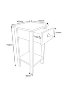 Noptiera eleganta Concept gri antracit- q-home.ro