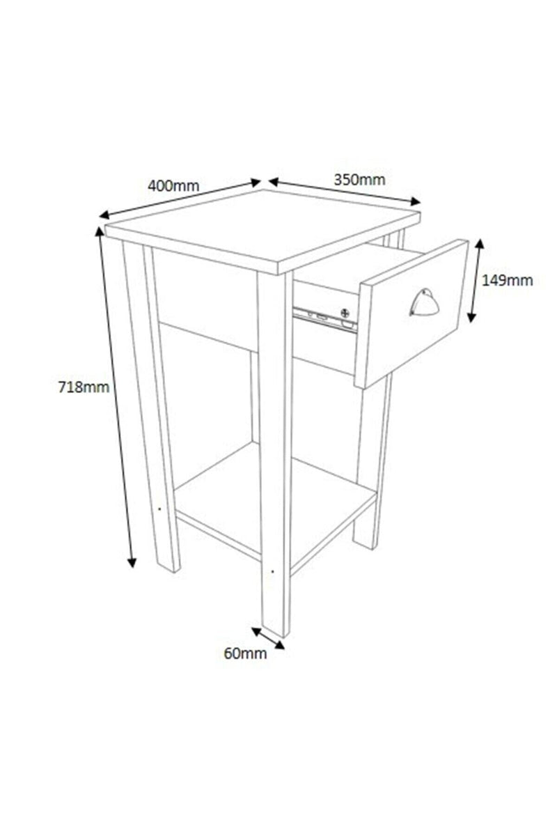 Noptiera eleganta Concept gri antracit- q-home.ro