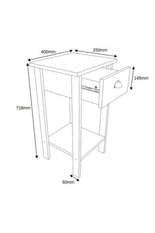 Noptiera eleganta Concept gri antracit- q-home.ro