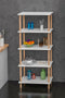 Raft  decorativ cu 5 rafturi din lemn- q-home.ro