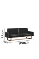 Canapea New Line 3 persoane Negru