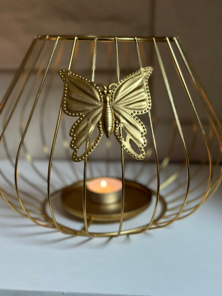 Suport decorativ cu fluture gold