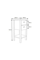 Noptiera eleganta Concept cu sertar dublu- q-home.ro