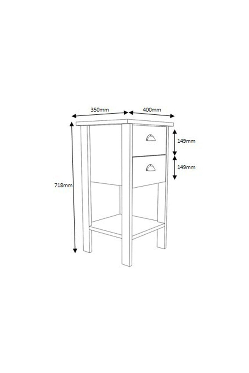 Noptiera eleganta Concept cu sertar dublu- q-home.ro