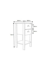 Noptiera eleganta Concept cu sertar dublu- q-home.ro