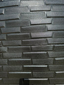Panou decorativ 3D autoadeziv negru lucios spuma polietilena moale dimensiune 70cm x 77cm 6mm grosime- q-home.ro