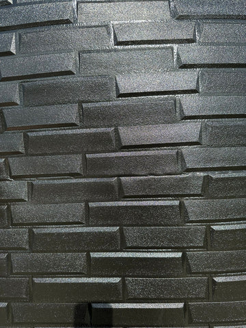 Panou decorativ 3D autoadeziv negru lucios spuma polietilena moale dimensiune 70cm x 77cm 6mm grosime- q-home.ro