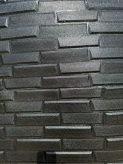 Panou decorativ 3D autoadeziv negru lucios spuma polietilena moale dimensiune 70cm x 77cm 6mm grosime