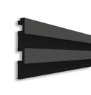 Riflaj decorativ duropolimer, gri inchis, 290 x 11,5 x 0,8 cm- q-home.ro