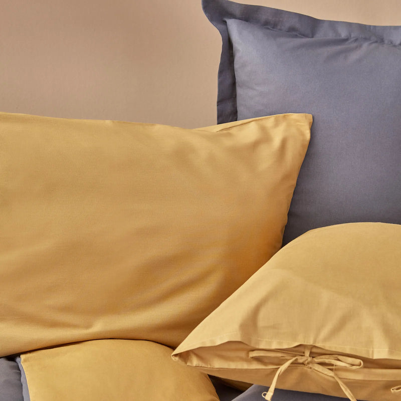 Lenjerie de pat Karaca Home Basic Muștar Antracit- q-home.ro