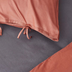 Lenjerie de pat antracit teracota- q-home.ro
