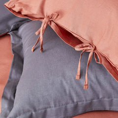 Lenjerie de pat antracit teracota- q-home.ro