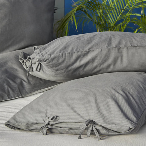 Lenjerie de pat pentru 2 persoane Nautica Home Bow Gri Antracit- q-home.ro
