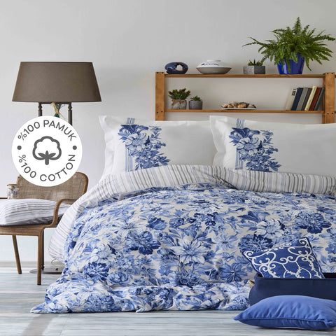 Lenjerie de pat Sarah Anderson Melanie Blue- q-home.ro