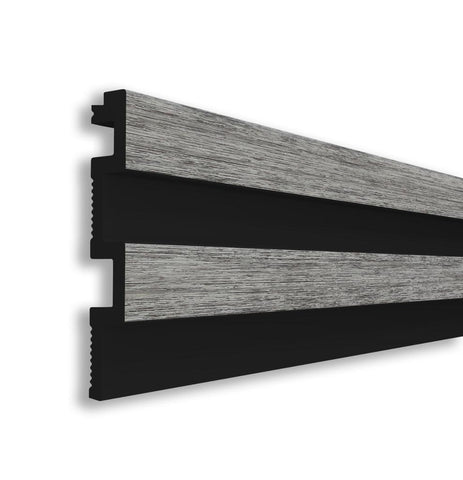 Riflaj decorativ duropolimer, gri, 290 x 11,5 x 0,8 cm- q-home.ro