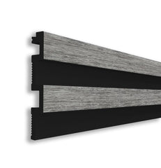 Riflaj decorativ duropolimer, gri, 290 x 11,5 x 0,8 cm- q-home.ro